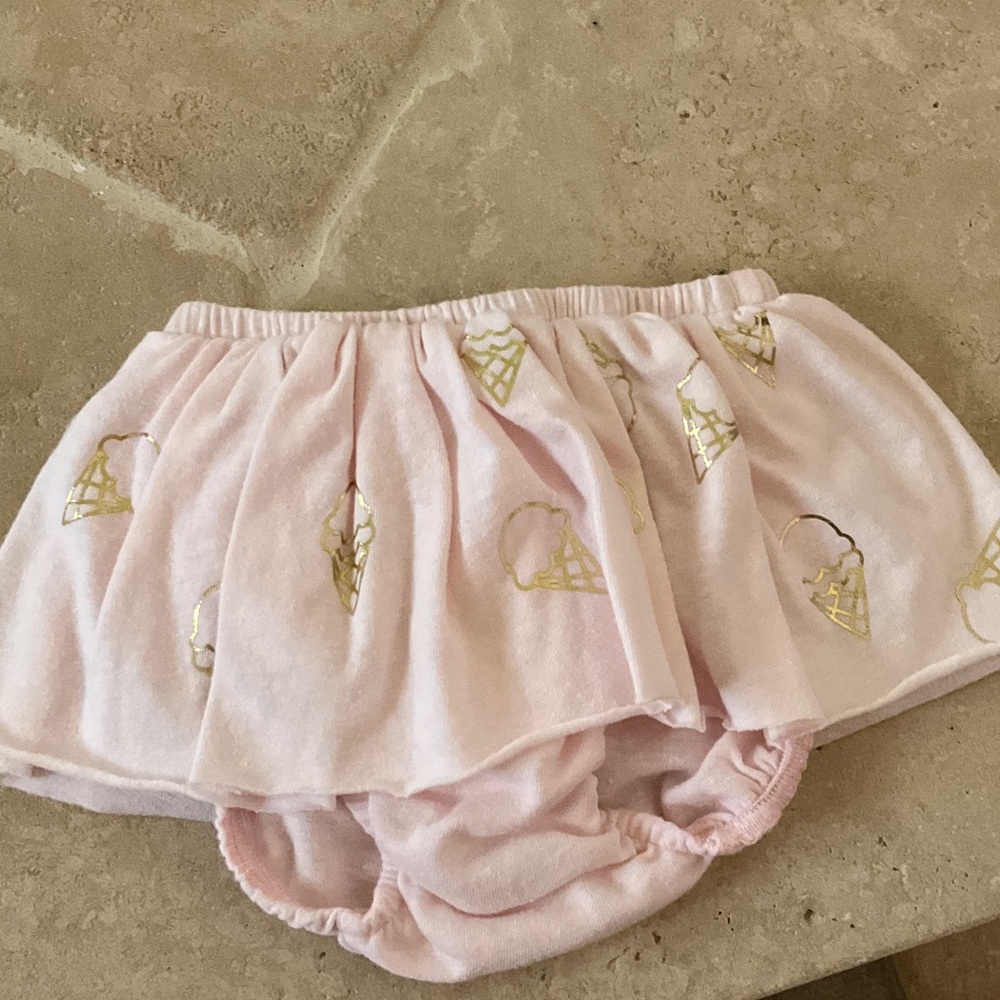 Oh Baby Pink Ice Cream Print Bummies Diaper Cover